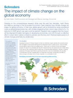 The impact of climate change on the global economy