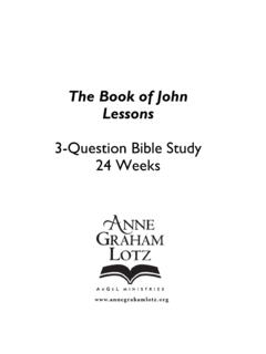 The Book of John Lessons - Anne Graham Lotz
