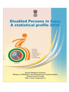 Disabled Persons in India - Government Of India