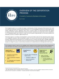 OVERVIEW OF THE DEPORTATION PROCESS