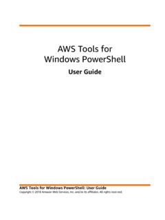 AWS Tools for Windows PowerShell - User Guide