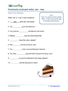 Grade 3 Verb Can May Worksheet - K5 Learning