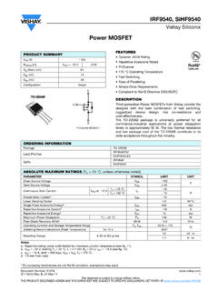 Power MOSFET - Vishay Intertechnology