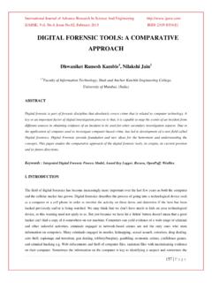 DIGITAL FORENSIC TOOLS: A COMPARATIVE APPROACH