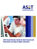 INTEGRATING WORK AND LEARNING - ASET