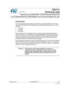 Description of UFDFPN5, UFDFPN8 and WFDFPN8 …