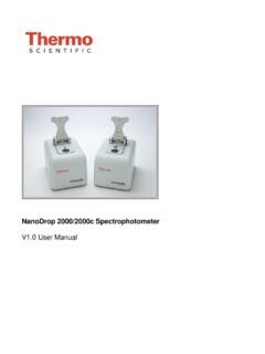 Nanodrop 2000 User Manual - Thermo Fisher Scientific
