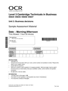 Level 3 Cambridge Technicals in Business