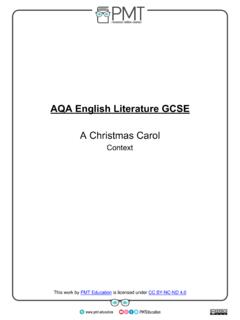 Context - A Christmas Carol - AQA English Literature GCSE
