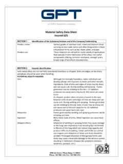 Inconel 625 Material Safety Data Sheet - GPT …
