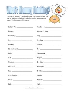 Try to read Mommy’s mind and guess ... - e Baby Shower …