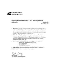 Highway Contract Routes — Box Delivery Service