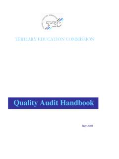 Quality Audit Handbook - Tertiary Education Commission