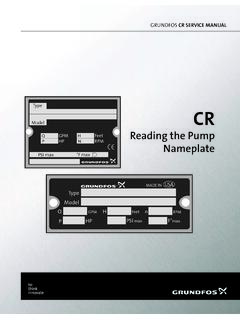 Reading the Pump Nameplate