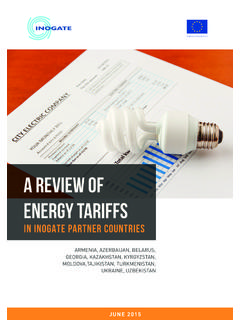 A Review of JUNE 2015 Energy Tariffs - INOGATE