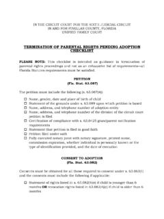 TERMINATION OF PARENTAL RIGHTS PENDING …