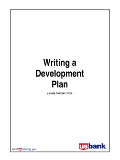 Writing a Development Plan - Consumer Banking