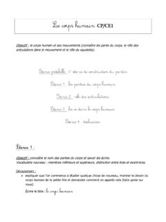 Le corps humain CP/CE1 - Weebly