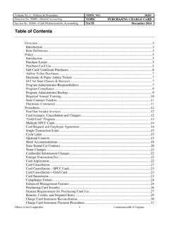 Table of Contents - Virginia Department of Accounts