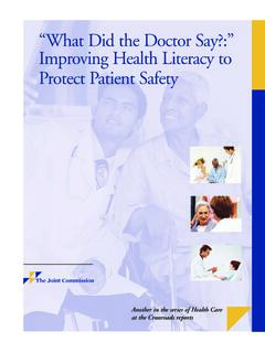Improving Health Literacy final 2-21 - Joint Commission