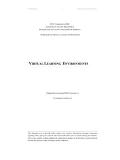 What is a virtual learning environment? - UNIGE