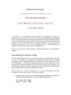 DESINFECCI&#211;N DEL AGUA. CLORACI&#211;N - cidta.usal.es