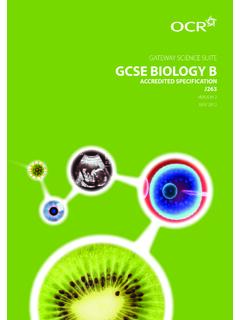 GATEWAY SCIENCE SUITE GCSE BIOLOGY B - ocr.org.uk