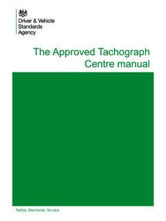 The Approved Tachograph Centre manual - GOV.UK
