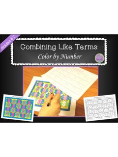 Combining Like Terms Color by Number - Weebly