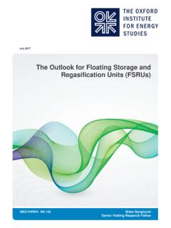 The Outlook for Floating Storage and Regasification Units ...