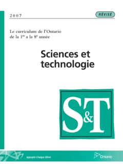 Sciences et technologie - Ministry of Education