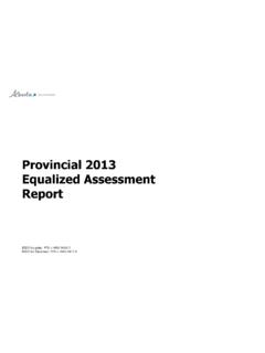 Provincial 2013 Equalized Assessment Report