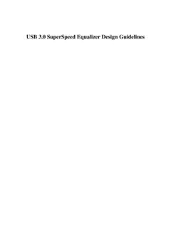 USB Superspeed Equalizer Design Guidelines (2011 …