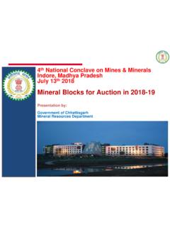 Mineral Blocks for Auction in 2018-19
