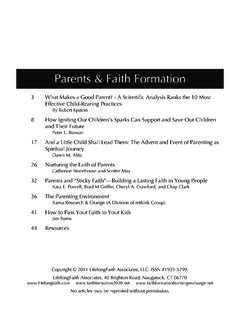 Parents &amp; Faith Formation