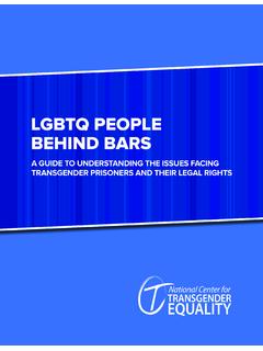 LGBTQ PEOPLE BEHIND BARS - National Center for …
