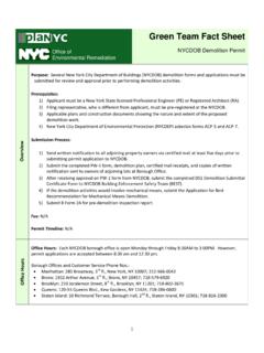 Green Team Fact Sheet - New York City