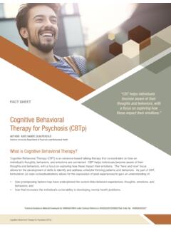 Cognitive Behavioral Therapy for Psychosis (CBTp)