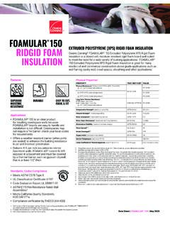 Product Data Sheet FOAMULAR 150 - Roofing, Insulation, …