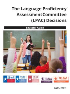 The Language Proficiency Assessment Committee (LPAC) …