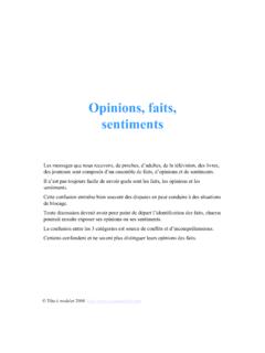 Opinions, faits, sentiments - Coloriage, bricolage …