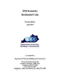 2018 Kentucky Residential Code