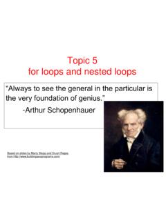 Topic 5 for loops and nested loops - University of Texas ...