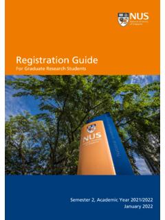 Registration Guide for GDR Student (2020 Aug Intake) - NUS