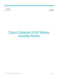 Cisco Catalyst 9105 Series Access Points Data Sheet