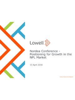 Nordea Conference - Positioning for Growth in the …