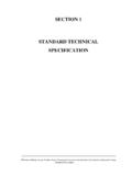 SECTION 1 STANDARD TECHNICAL SPECIFICATION