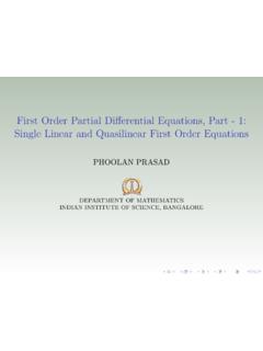 First Order Partial Differential Equations, Part - 1 ...