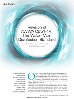 Revision of AWWA C651-14: The Water Main Disinfection …