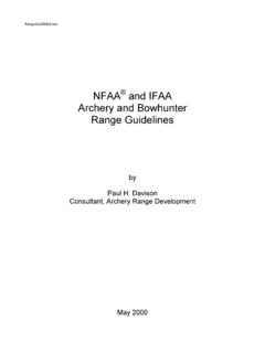 NFAA and IFAA Archery and Bowhunter Range Guidelines